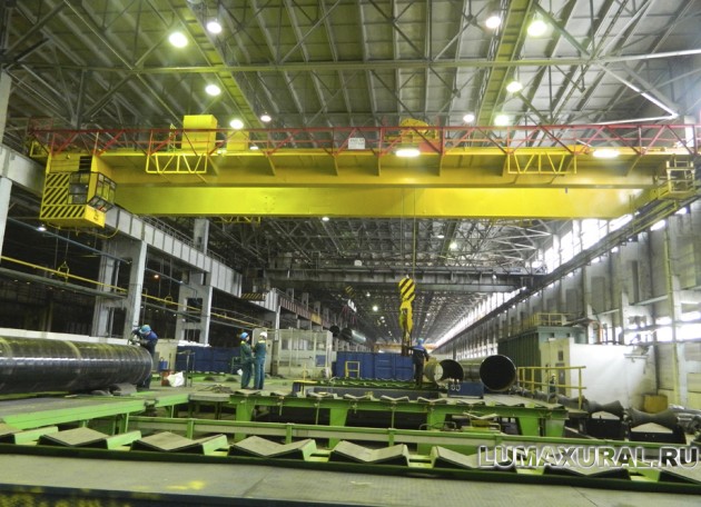 Светодиодное освещение мостового крана